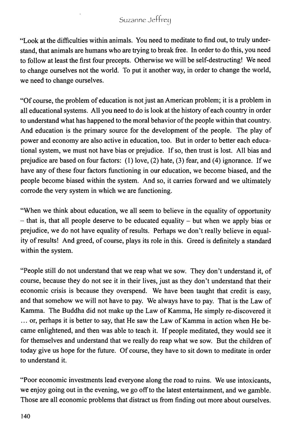 Understanding Education and Its Impact on Society The Meeting with a Dhamma Master หน้า 140