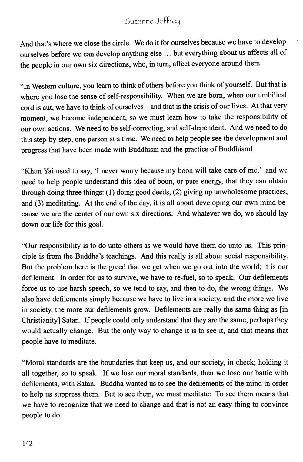 Self-Responsibility and Social Development in Buddhism The Meeting with a Dhamma Master หน้า 142