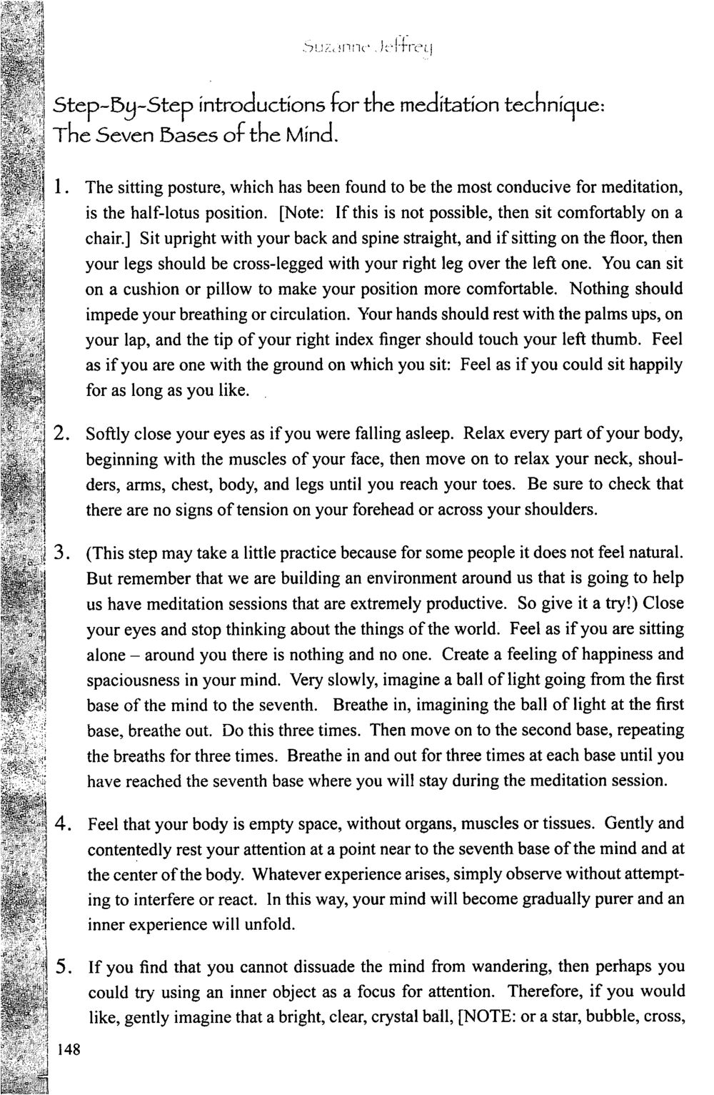 Meditation Technique: The Seven Bases of the Mind The Meeting with a Dhamma Master หน้า 147
