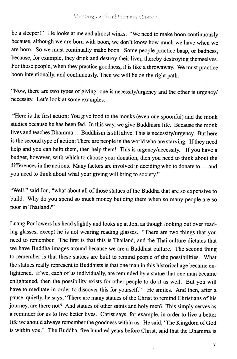 Understanding Boon and Generosity in Buddhism The Meeting with a Dhamma Master หน้า 16