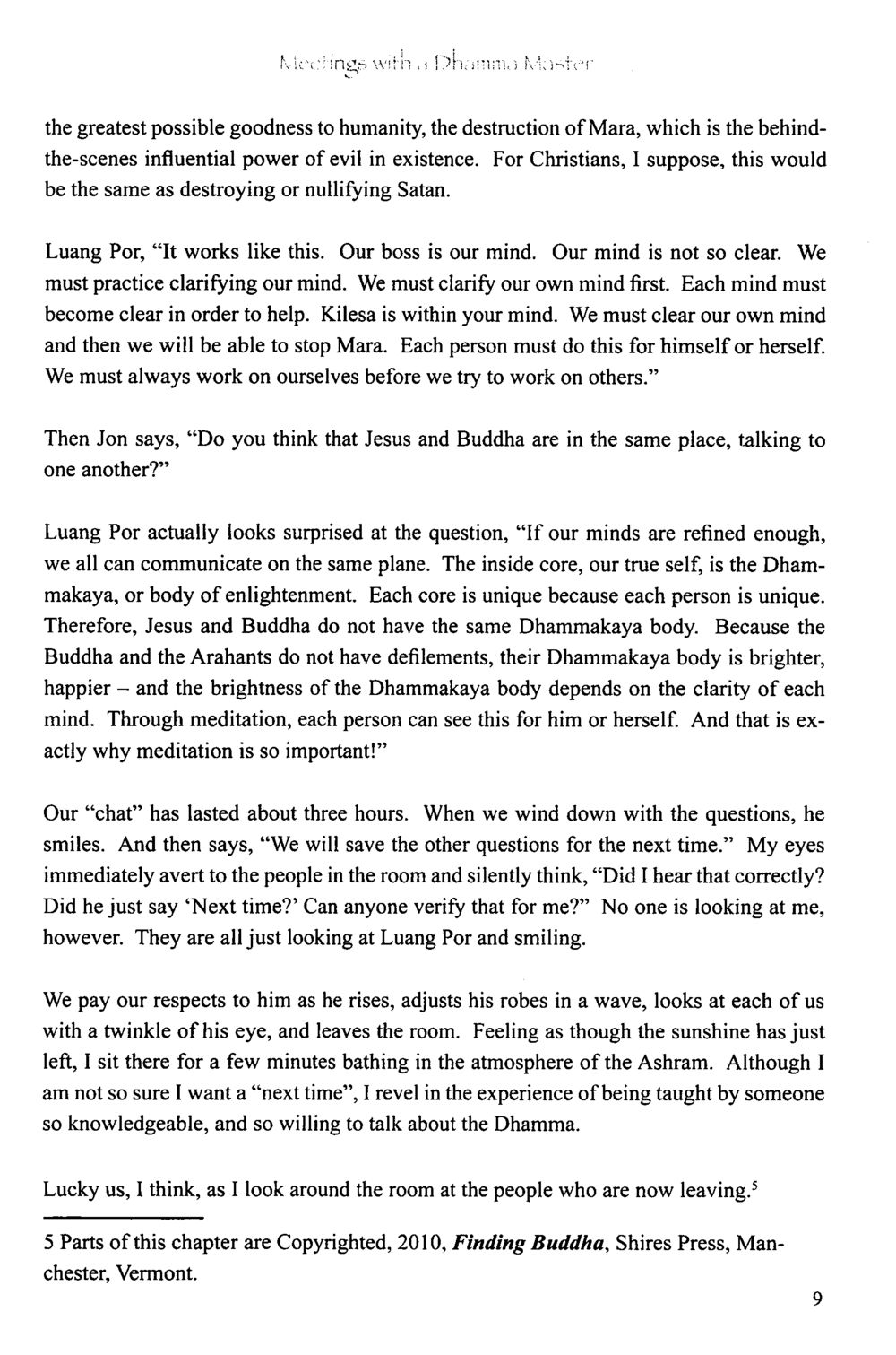 Meetings with a Dhamma Master The Meeting with a Dhamma Master หน้า 18