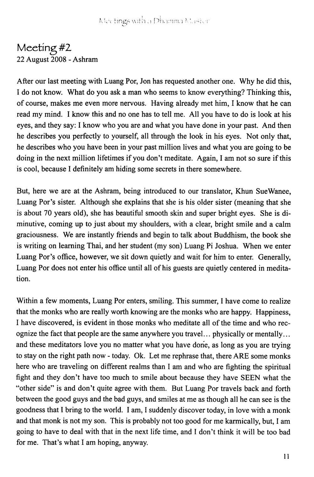 Reflections on Meeting Luang Por at the Ashram The Meeting with a Dhamma Master หน้า 19