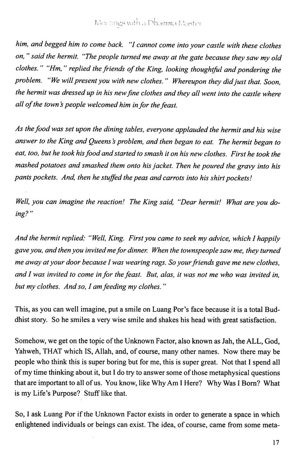 The Hermit's Wisdom and the Unknown Factor The Meeting with a Dhamma Master หน้า 25