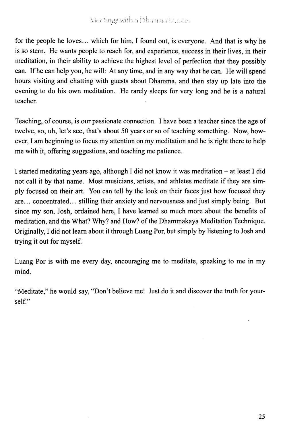 Meetings with a Dhamma Teacher The Meeting with a Dhamma Master หน้า 32