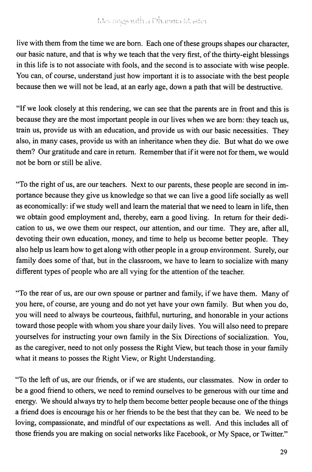 The Importance of Relationships in Shaping Character The Meeting with a Dhamma Master หน้า 35