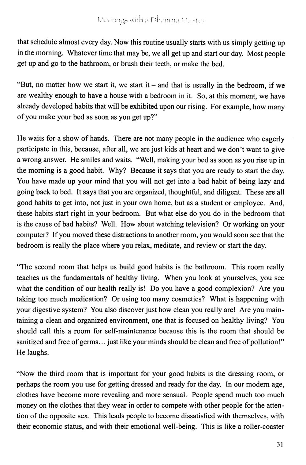 Building Good Habits Through Daily Routines The Meeting with a Dhamma Master หน้า 37