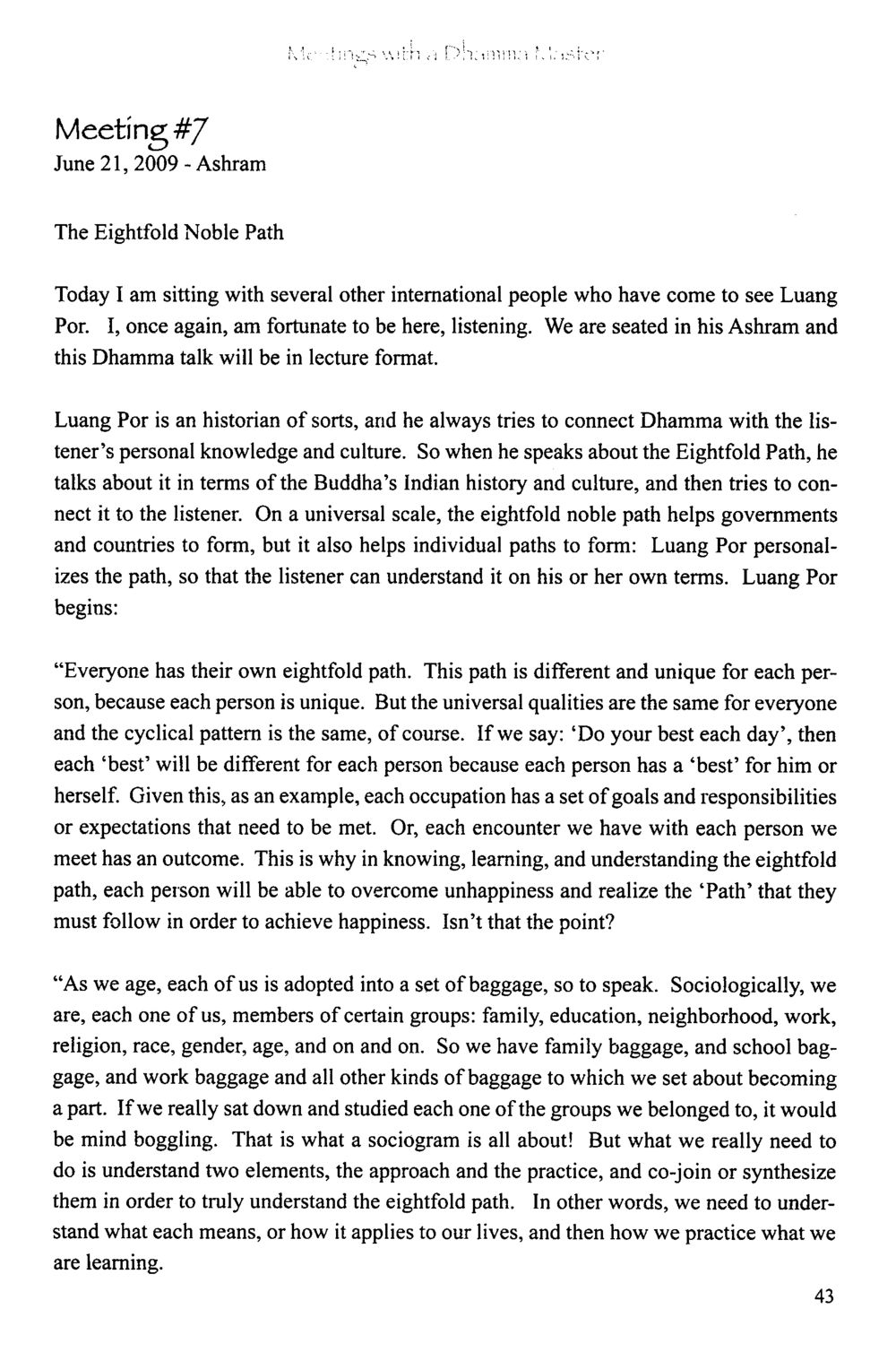 Understanding the Eightfold Noble Path The Meeting with a Dhamma Master หน้า 48