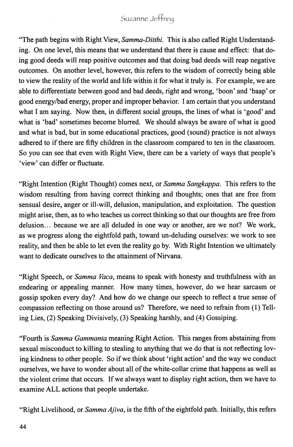 Understanding the Eightfold Path in Buddhism The Meeting with a Dhamma Master หน้า 49