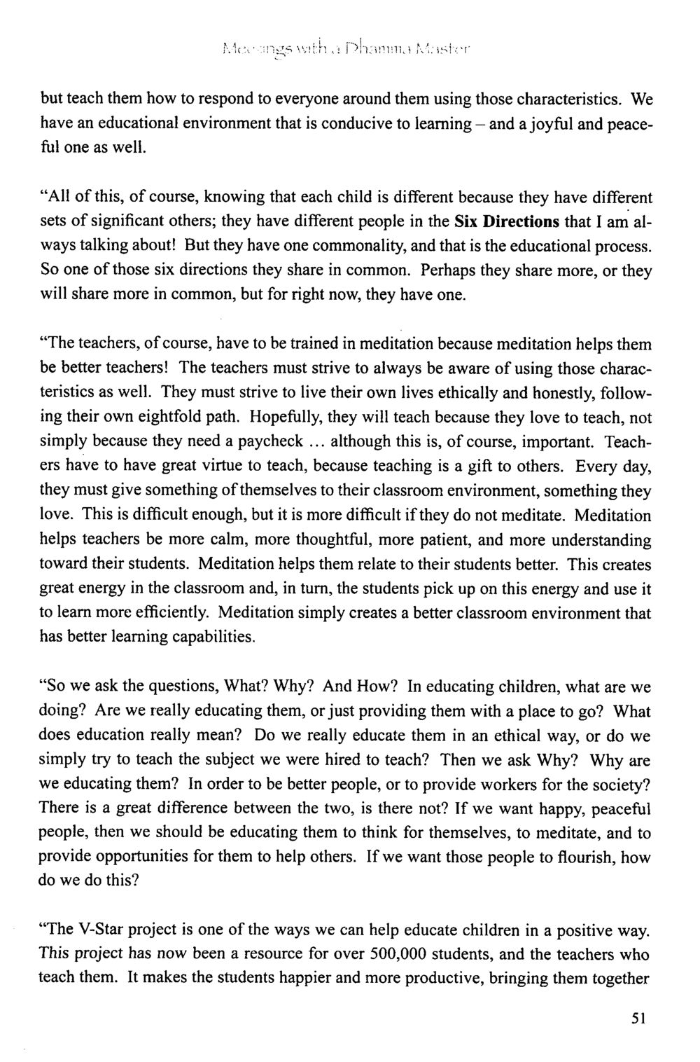 The Importance of Meditation in Education The Meeting with a Dhamma Master หน้า 55