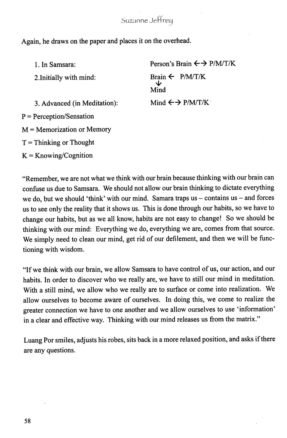 Understanding Samsara: The Mind-Body Connection The Meeting with a Dhamma Master หน้า 62
