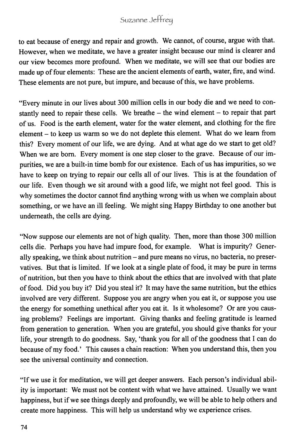 The Connection Between Meditation, Nutrition, and Our Existence The Meeting with a Dhamma Master หน้า 76