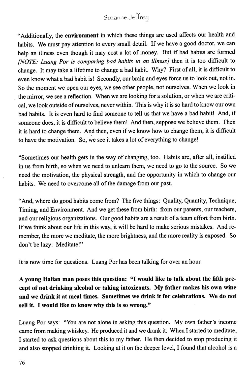 Understanding Habits and Their Impact on Health The Meeting with a Dhamma Master หน้า 78