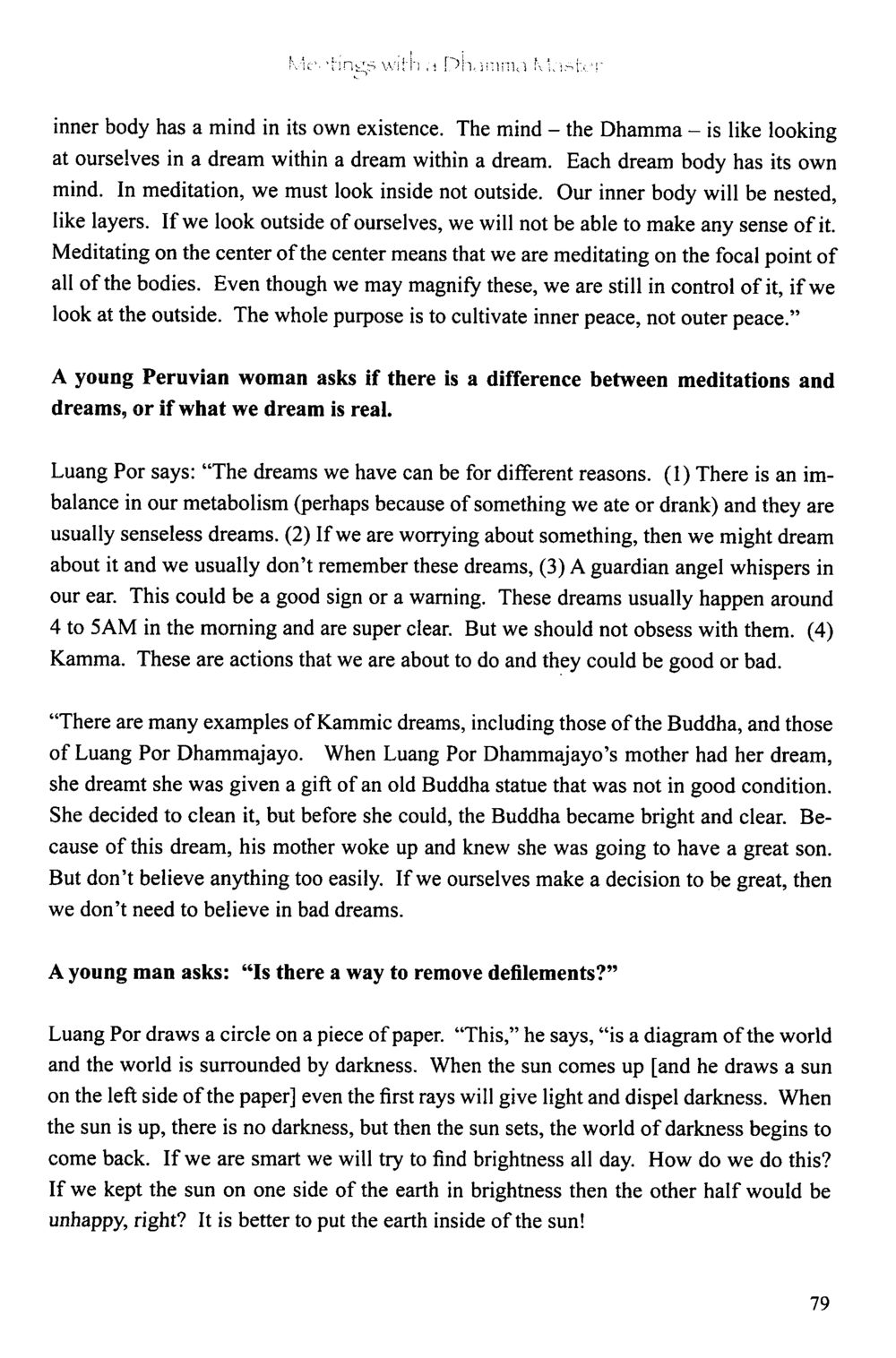Exploring Inner Peace through Meditation and Dreams The Meeting with a Dhamma Master หน้า 81