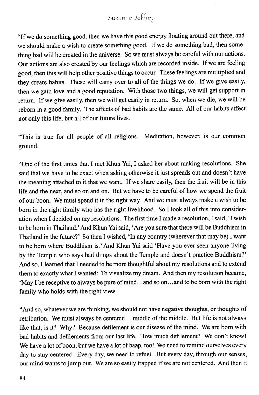 The Impact of Actions on Our Future Lives The Meeting with a Dhamma Master หน้า 85