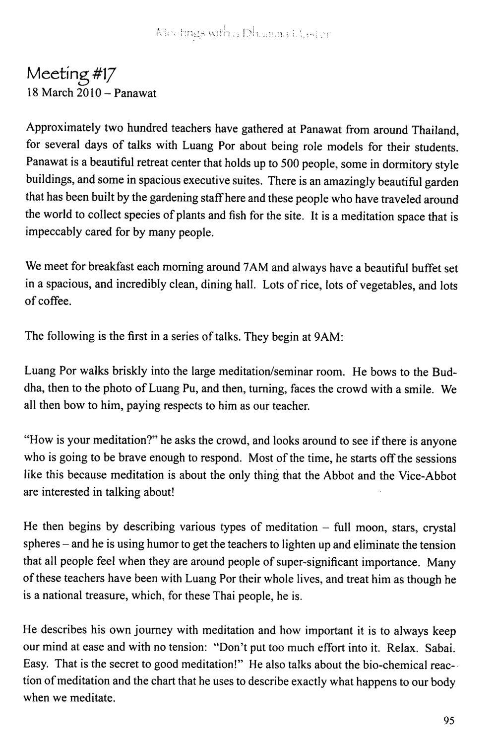 Role Models in Meditation: A Retreat at Panawat The Meeting with a Dhamma Master หน้า 96