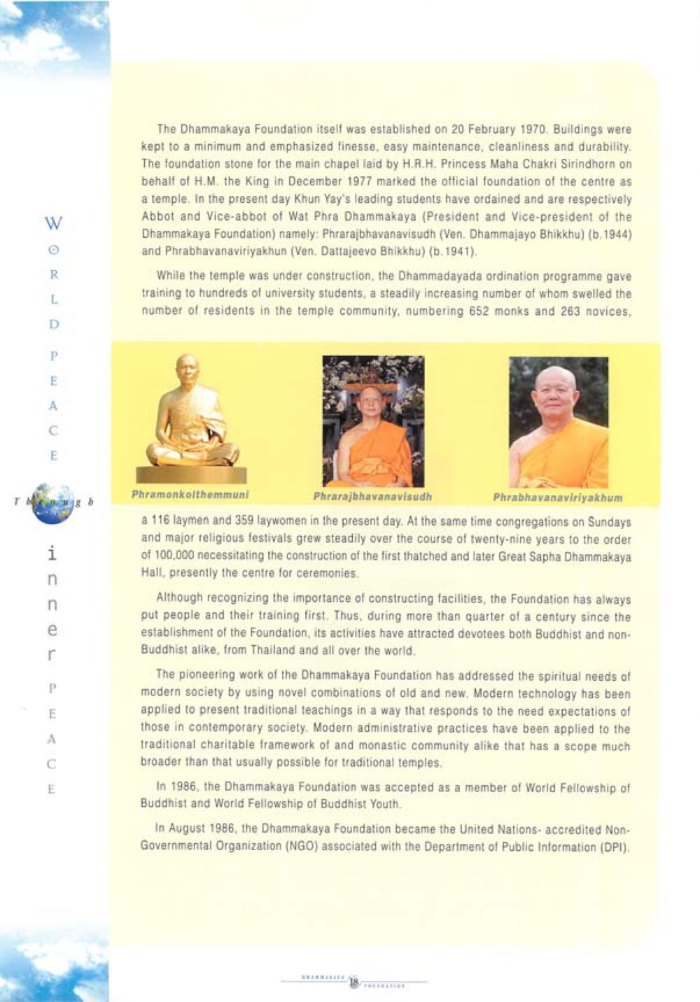 The Origins and Impact of the Dhammakaya Foundation World Peace Through inner peac หน้า 20