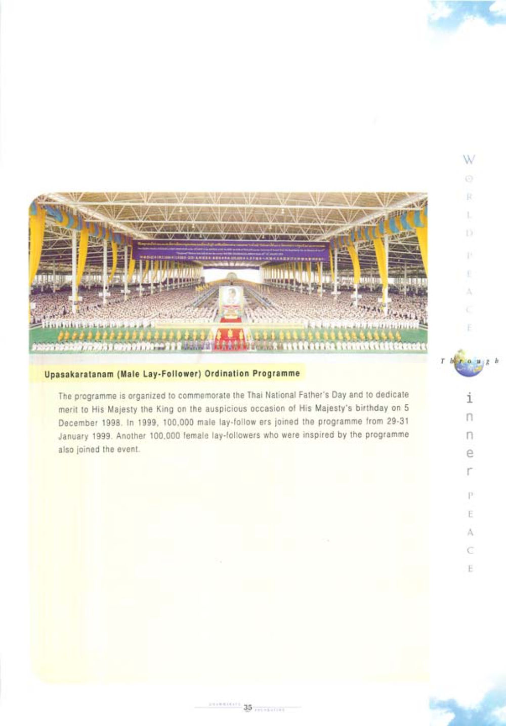 Upasakaratanam Ordination Programme World Peace Through inner peac หน้า 37