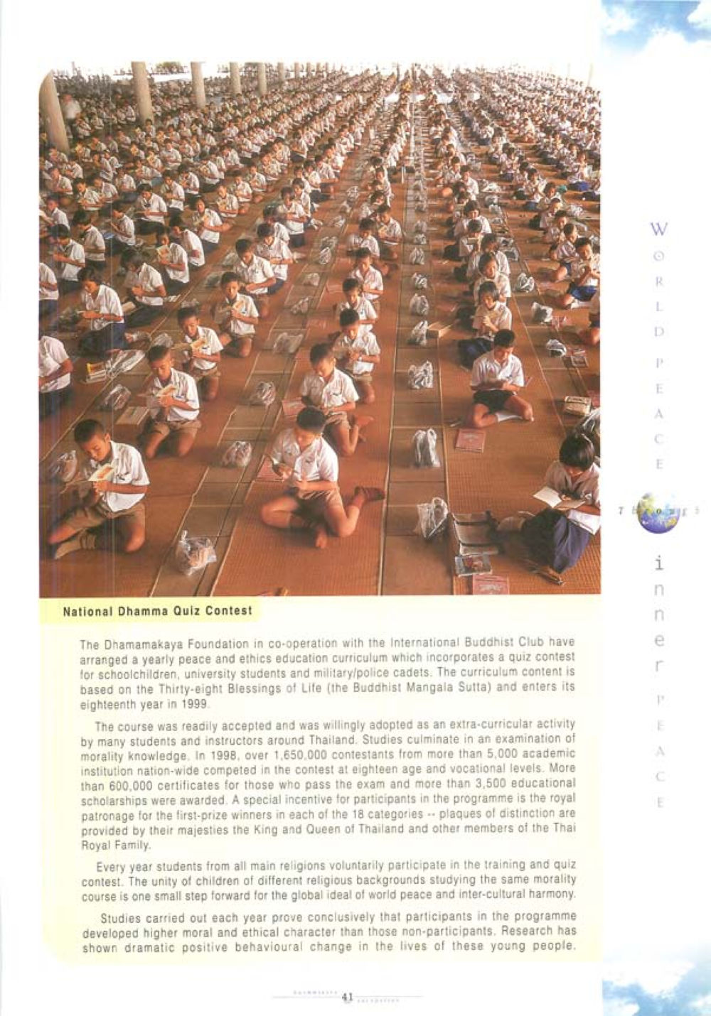 National Dhamma Quiz Contest World Peace Through inner peac หน้า 43