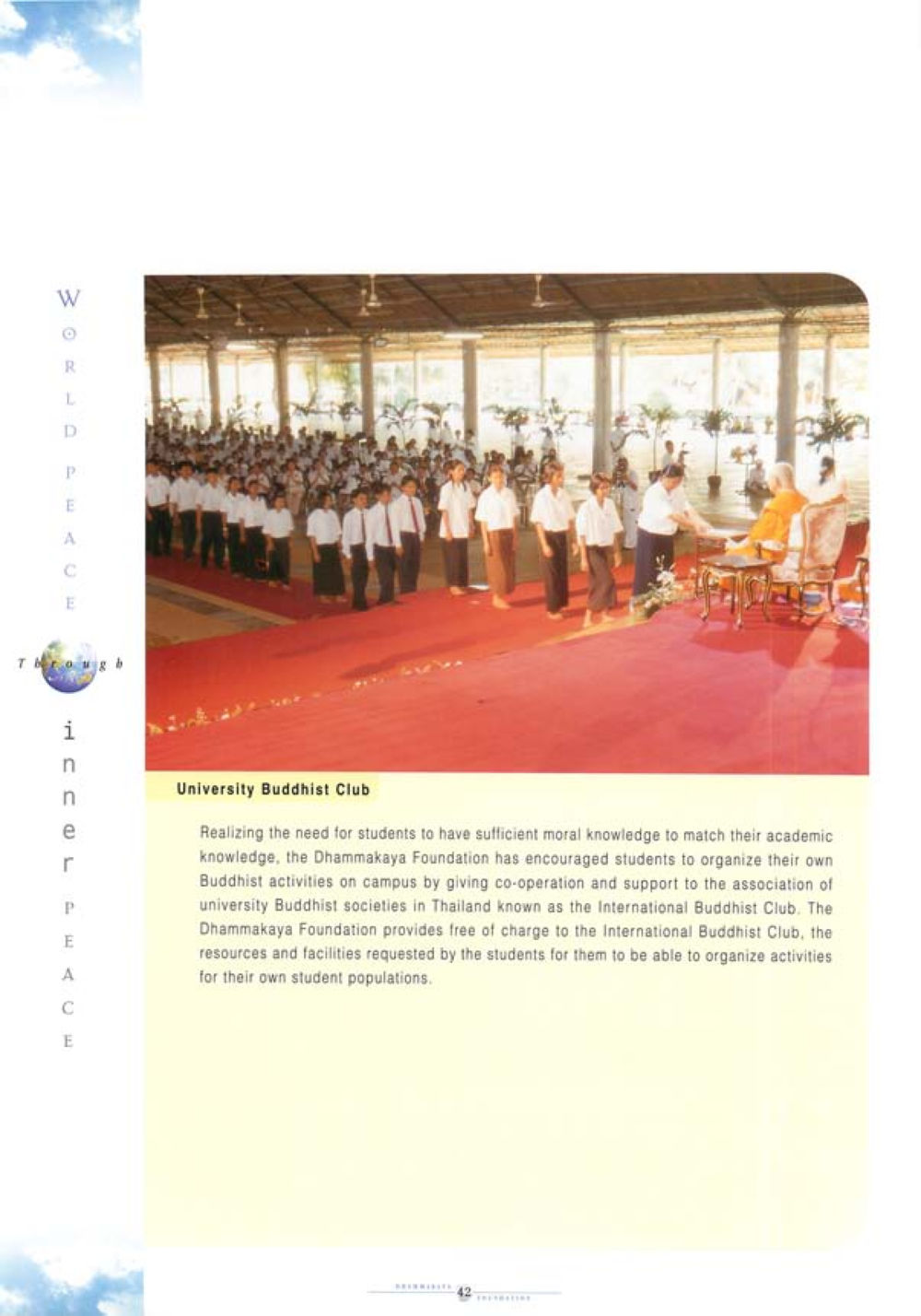 University Buddhist Club Initiatives World Peace Through inner peac หน้า 44