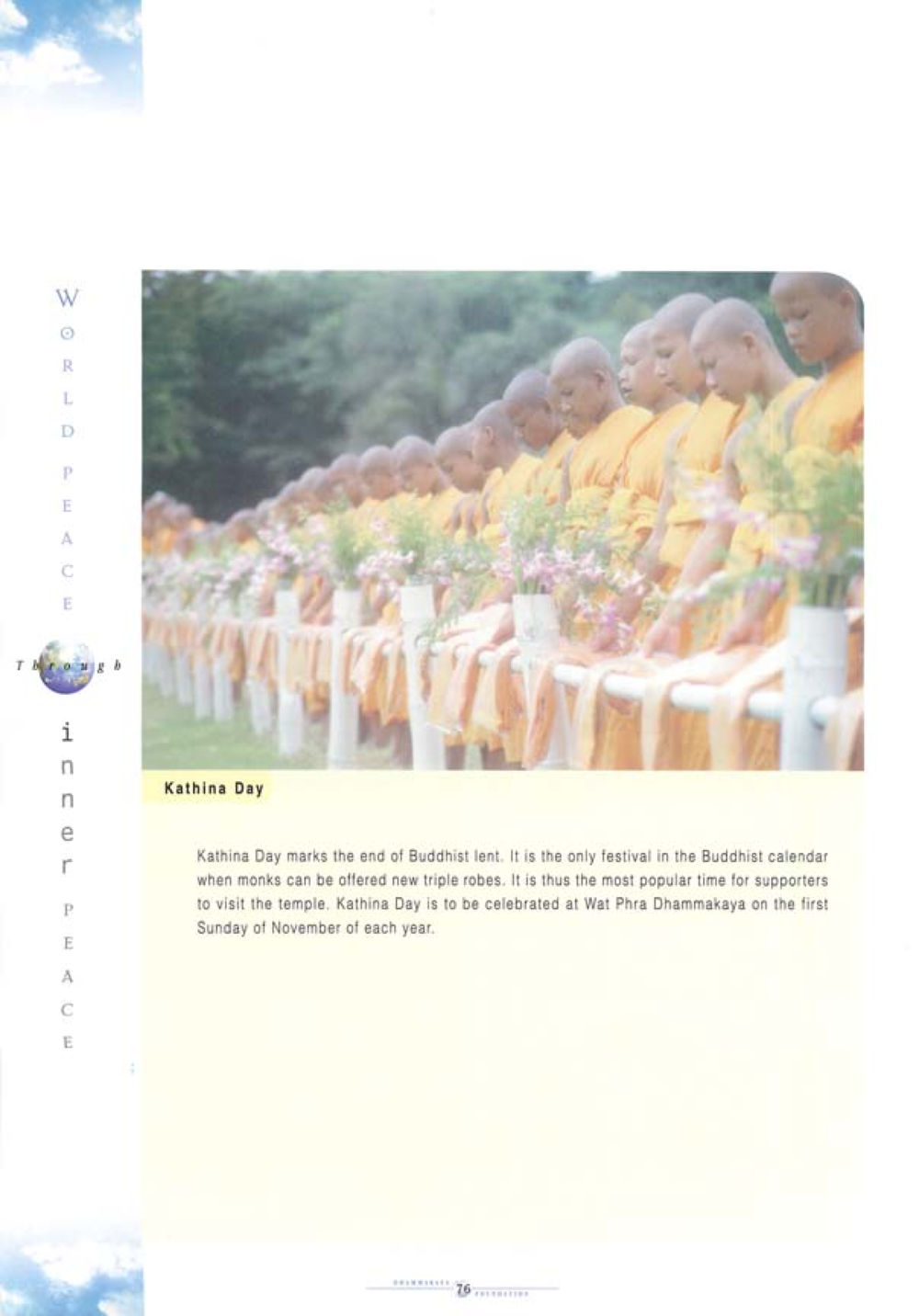 Kathina Day Celebration in Buddhism World Peace Through inner peac หน้า 78