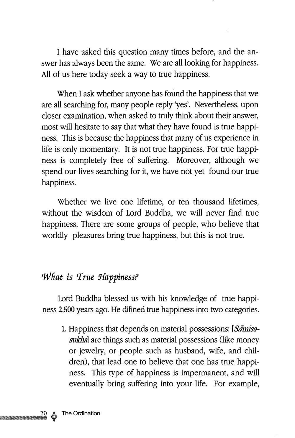 Understanding True Happiness The ordination หน้า 21