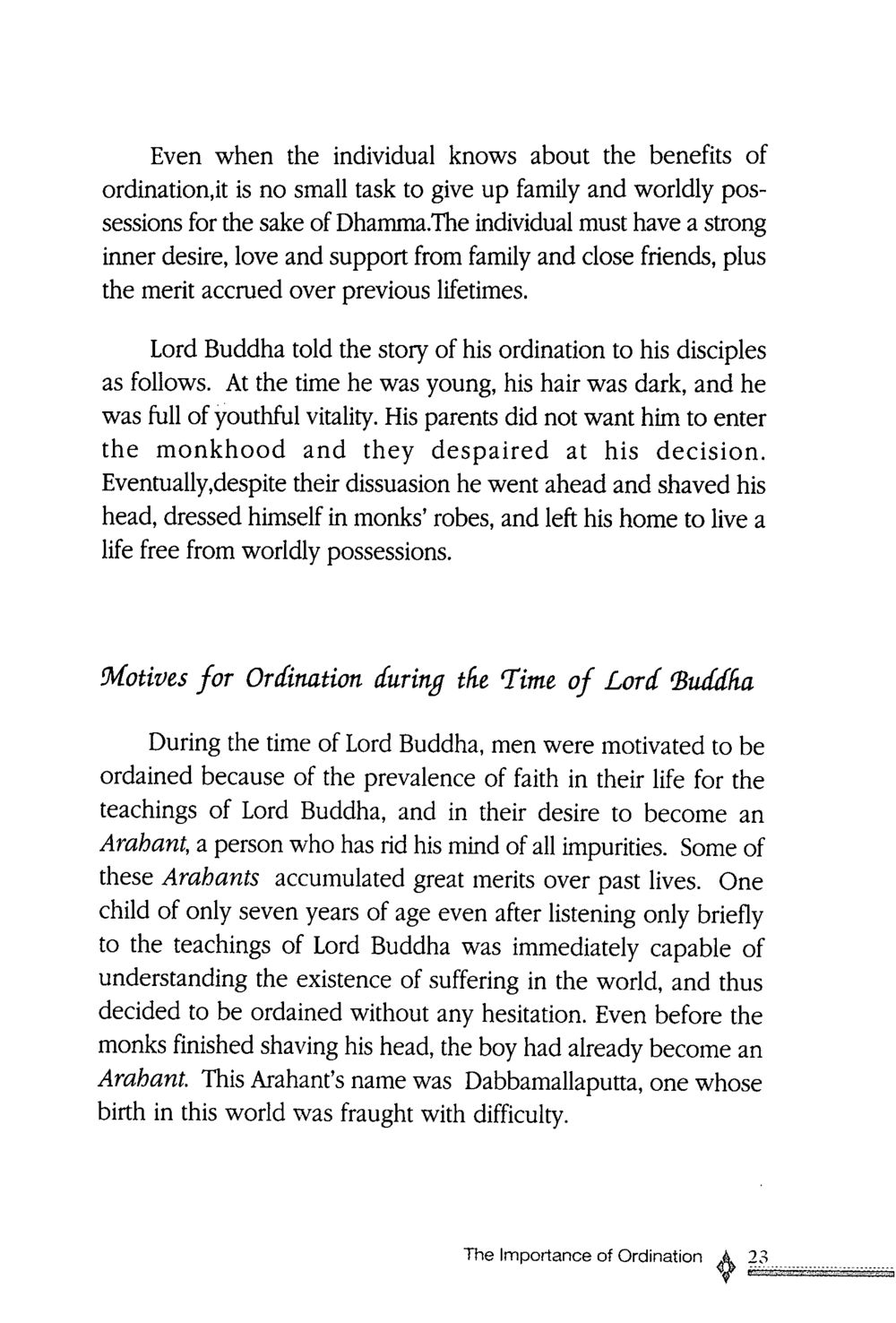 The Motives and Challenges of Ordination The ordination หน้า 24