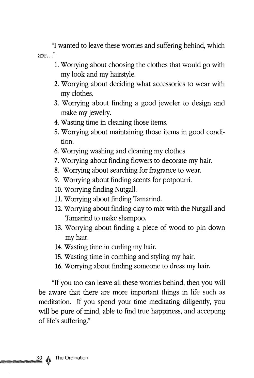 Letting Go of Material Worries The ordination หน้า 31
