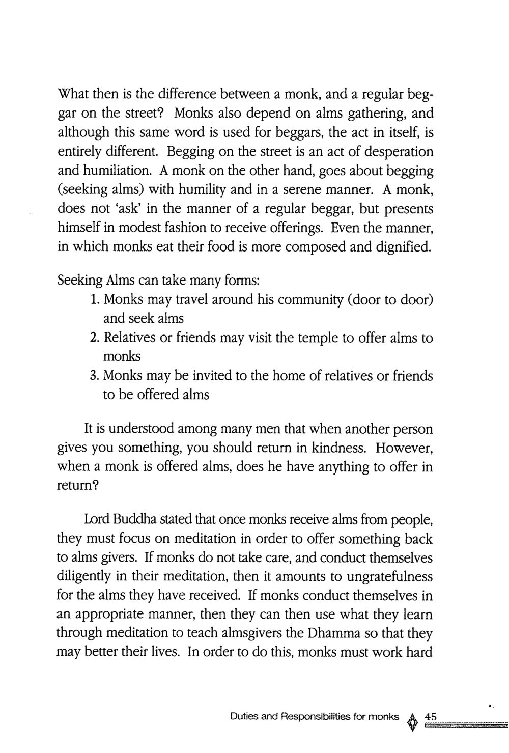 The Difference Between Monks and Street Beggars The ordination หน้า 46