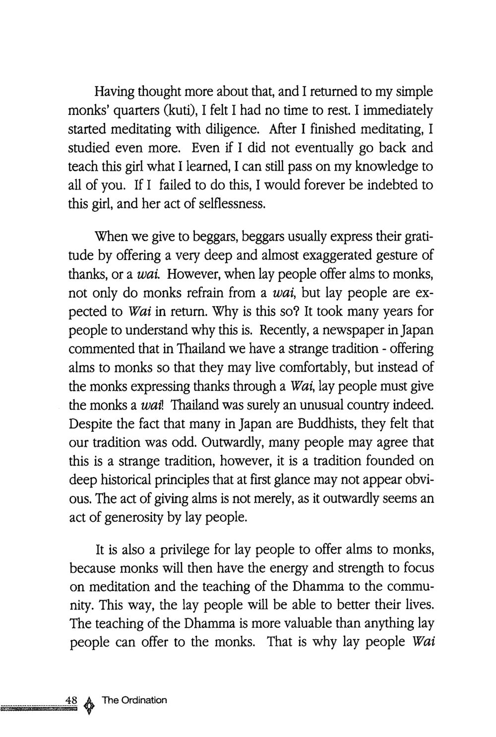 Understanding the Tradition of Almsgiving in Buddhism The ordination หน้า 49