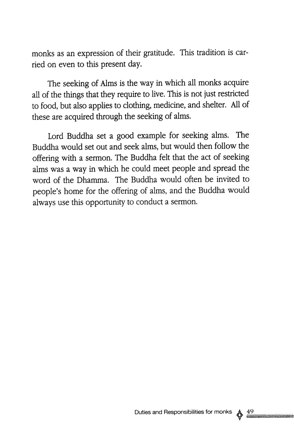 The Tradition of Seeking Alms in Buddhism The ordination หน้า 50