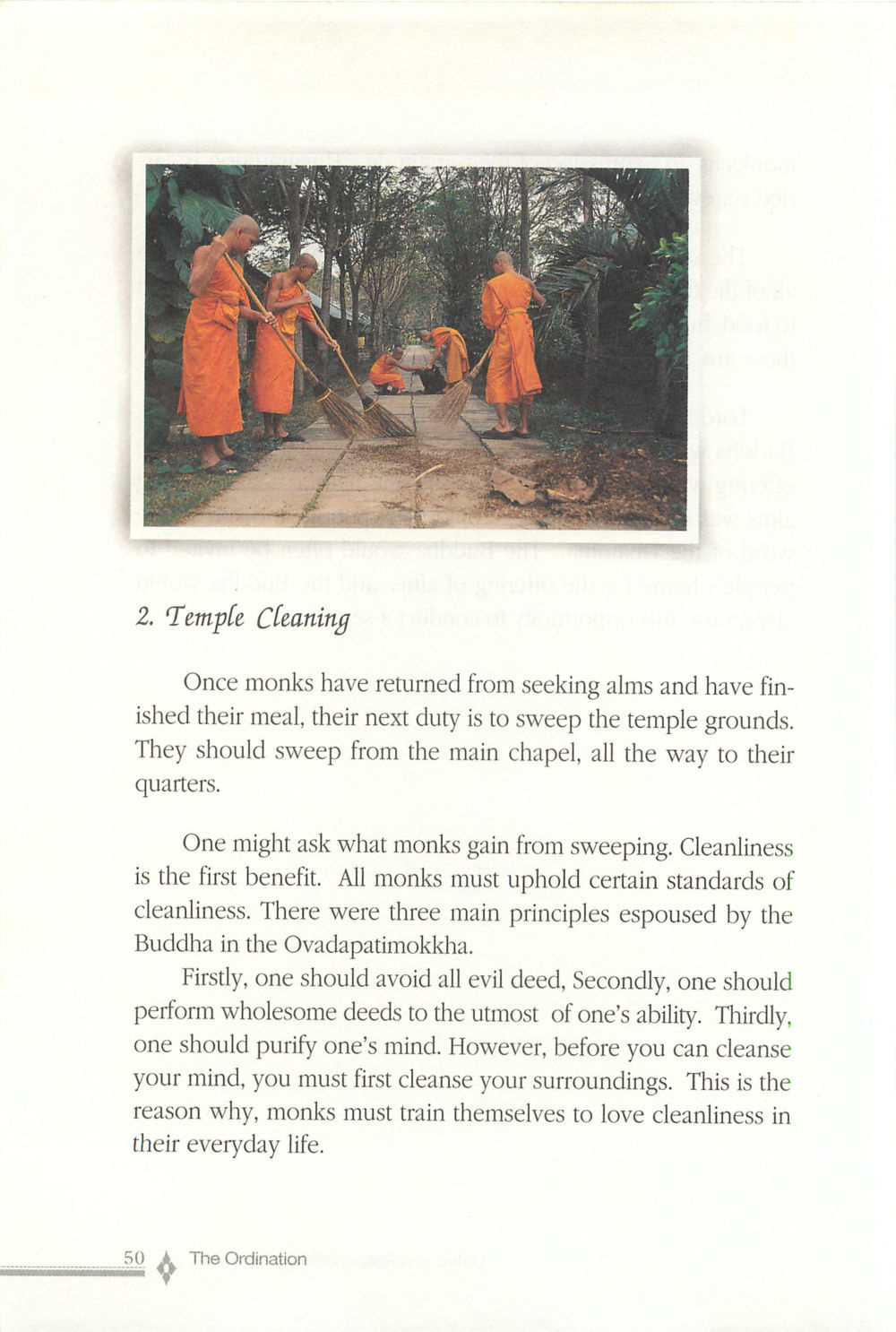 Temple Cleaning Practices Among Monks The ordination หน้า 51