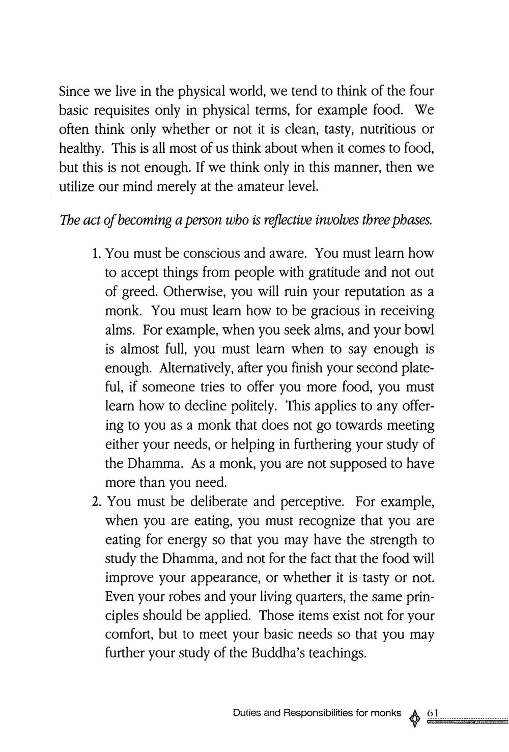 Understanding the Four Basic Requisites for Monks The ordination หน้า 62