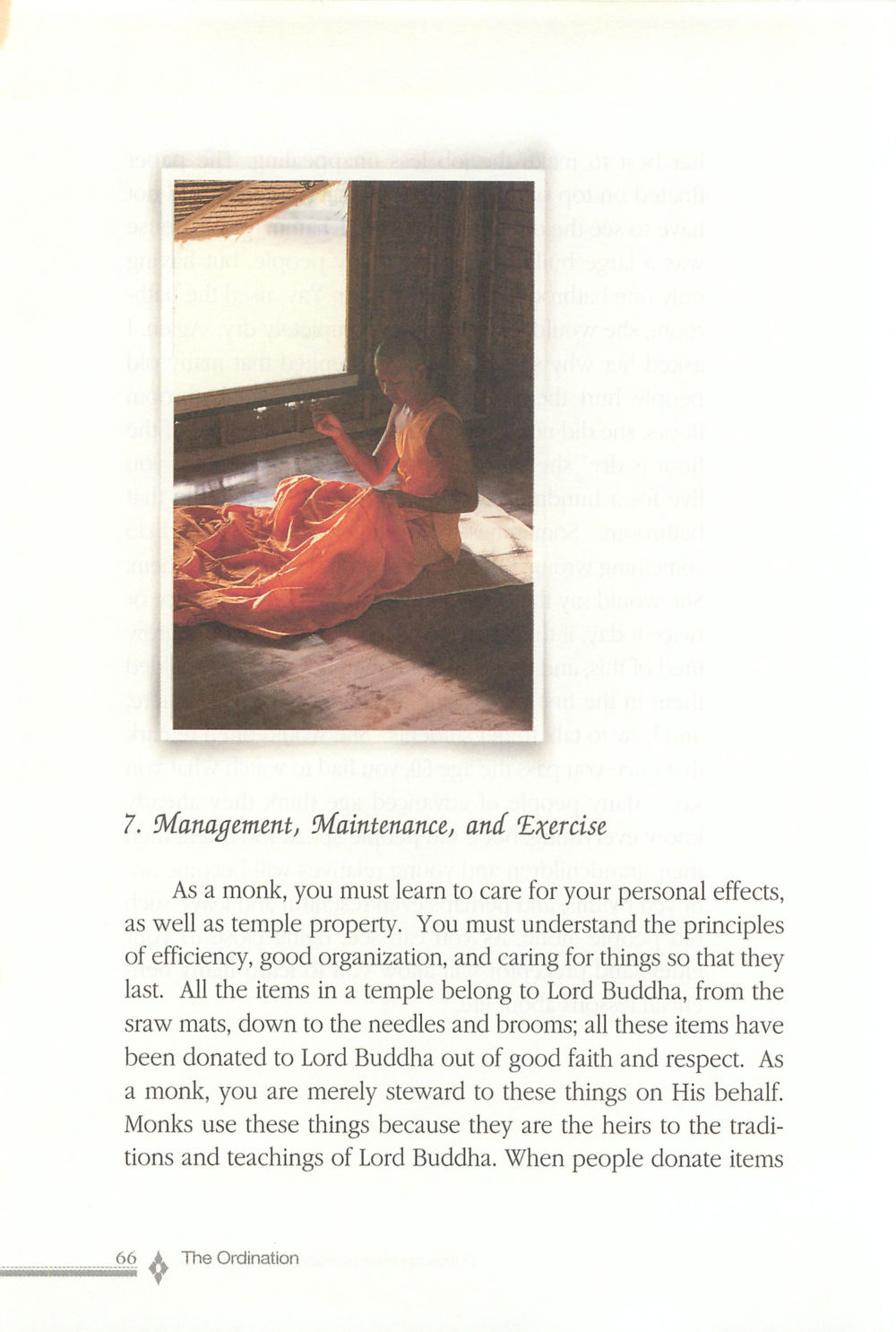 Management and Care in Monastic Life The ordination หน้า 67