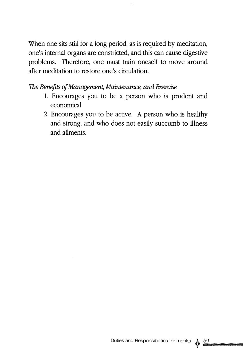 Benefits of Movement and Exercise Post-Meditation The ordination หน้า 70