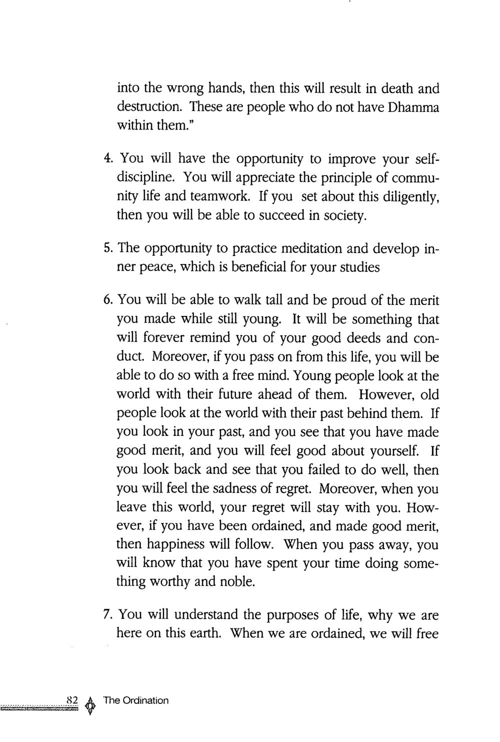 The Importance of Dhamma in Young Lives The ordination หน้า 83
