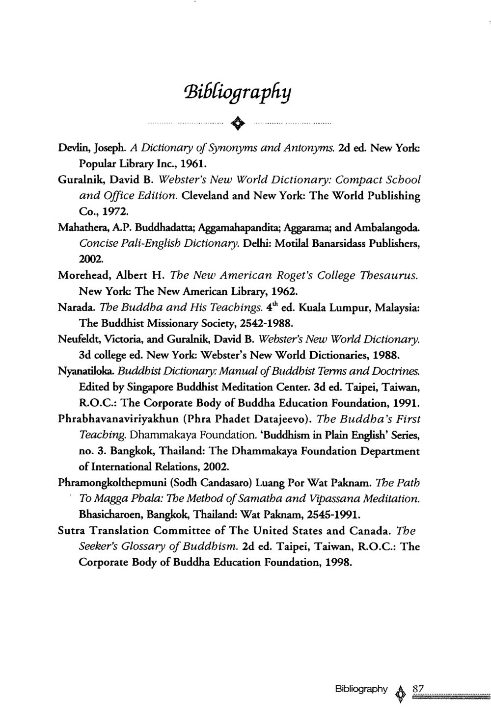 Bibliography of Buddhist and Linguistic Resources The ordination หน้า 88