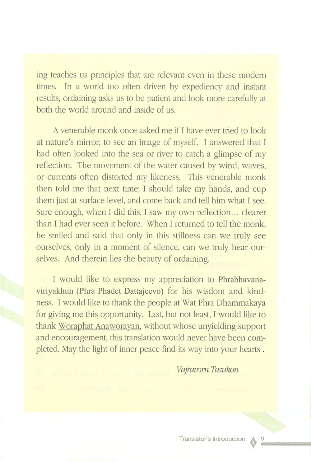 The Reflection of Stillness: Discovering Inner Peace The ordination หน้า 10