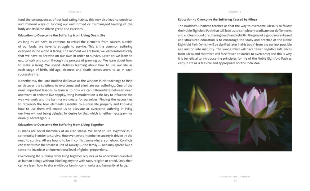 Overcoming Suffering Through Education and Moderation Training the trainer part 1 หน้า 34