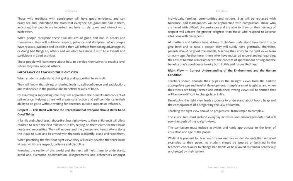 Chapter 4: Cultivating Good Emotions through Meditation Training the trainer part 1 หน้า 38