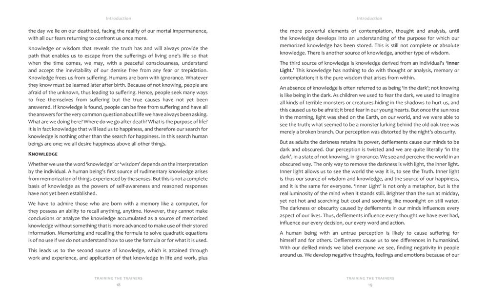 The Search for Knowledge and Freedom from Suffering Training the trainer part 1 หน้า 10