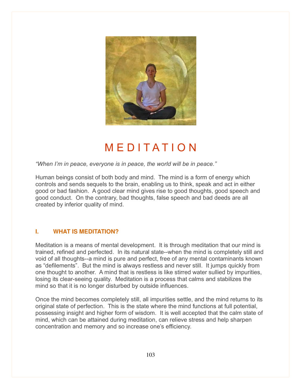 Understanding Meditation and Its Benefits DMC Translor’s handbook หน้า 103