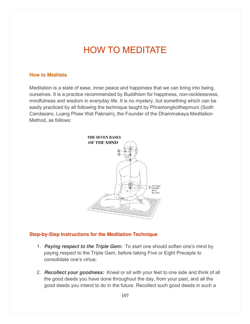 How to Meditate DMC Translor’s handbook หน้า 107