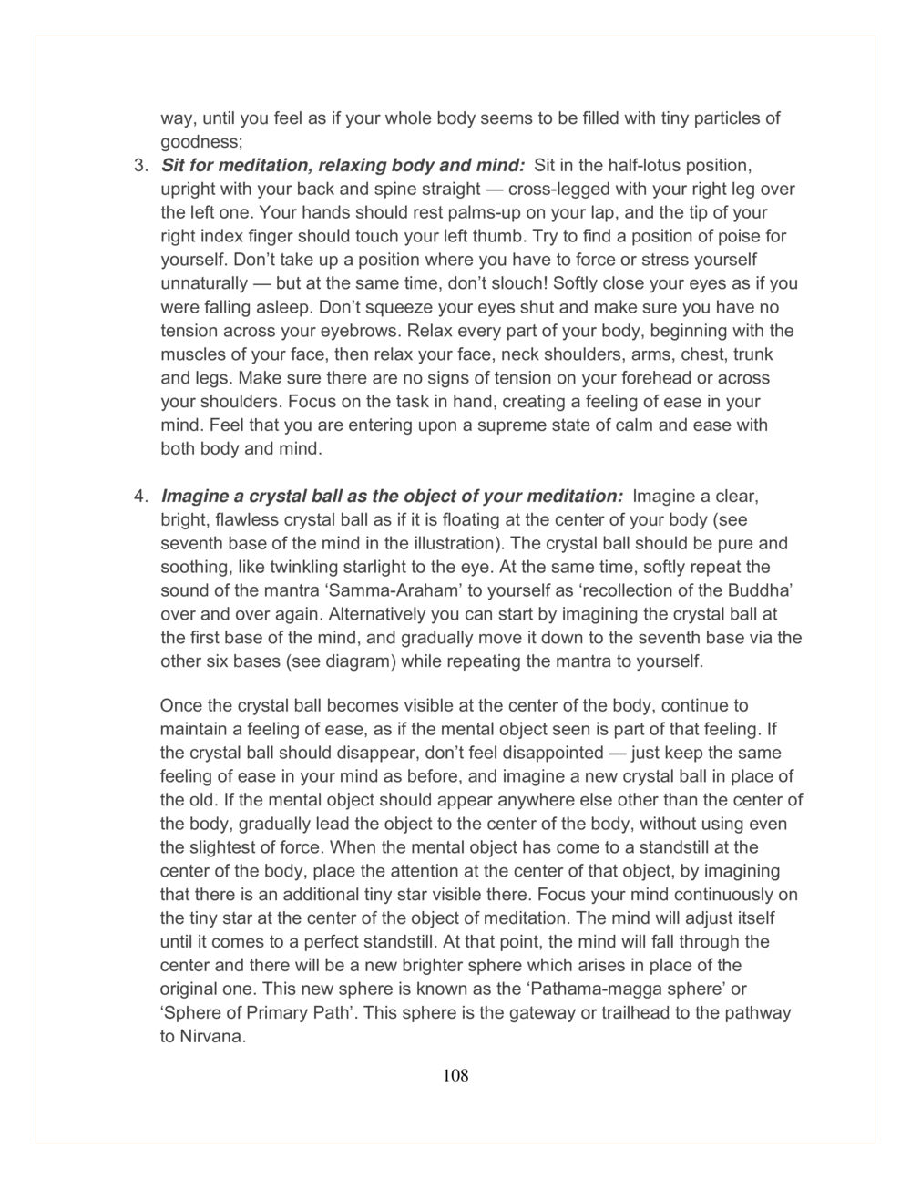 Meditation Techniques for Calm and Clarity DMC Translor’s handbook หน้า 108