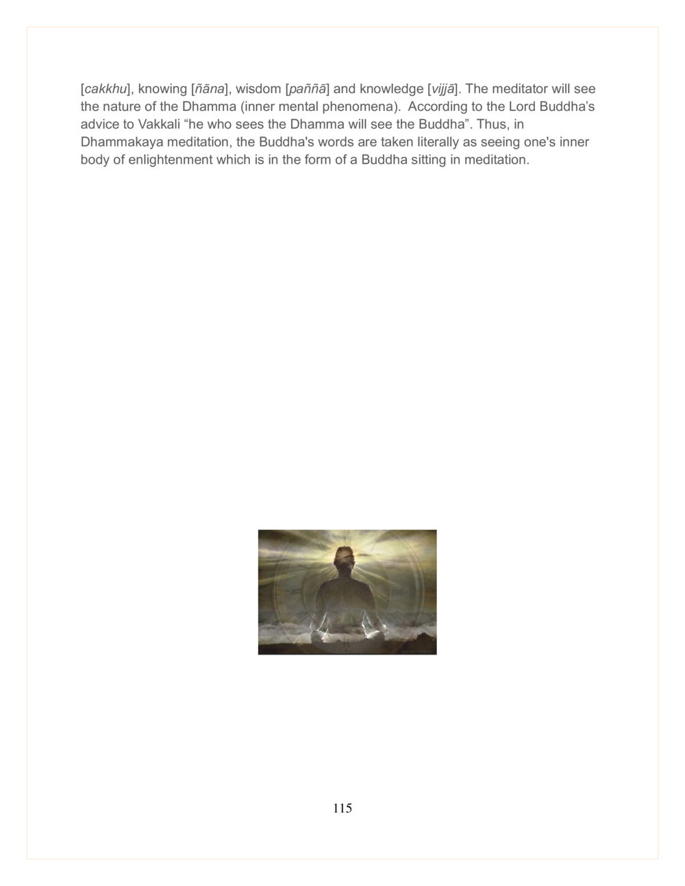 Understanding Dhamma Through Meditation DMC Translor’s handbook หน้า 115