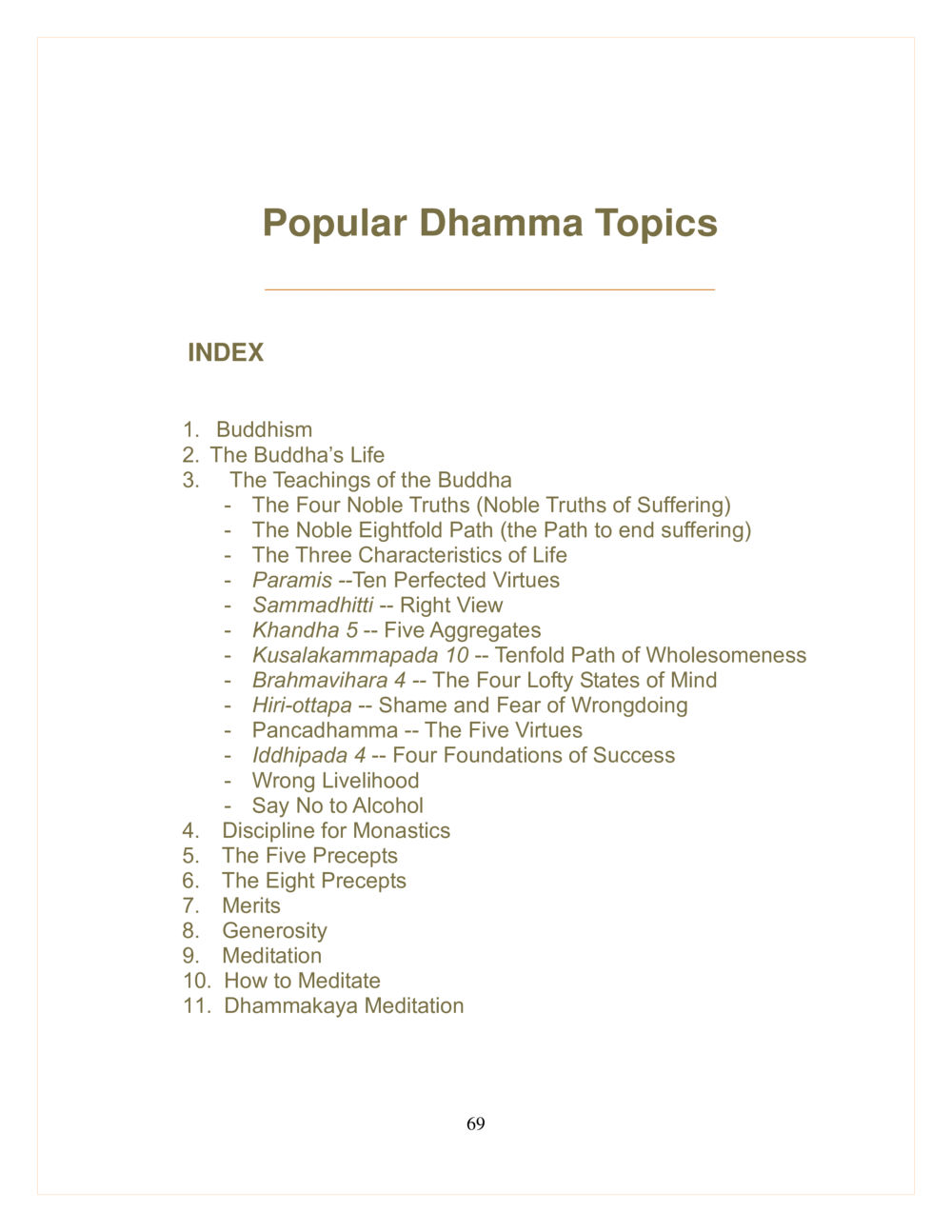Popular Dhamma Topics DMC Translor’s handbook หน้า 69