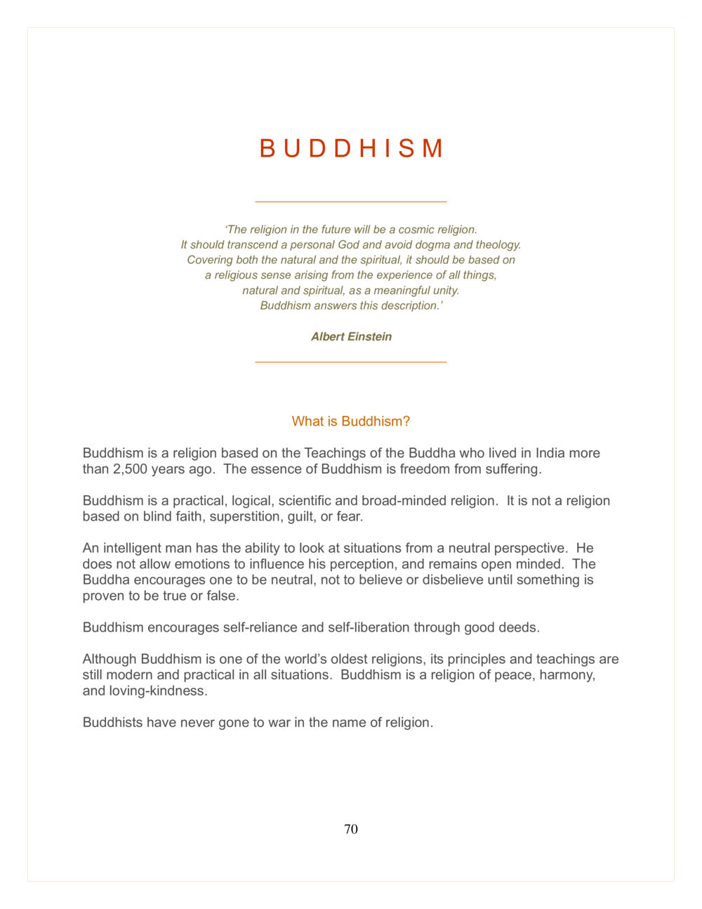 Understanding Buddhism: A Cosmic Religion DMC Translor’s handbook หน้า 70