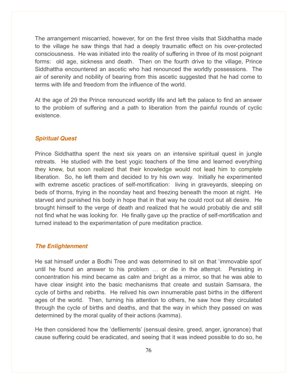 The Journey of Siddhartha: From Suffering to Enlightenment DMC Translor’s handbook หน้า 76