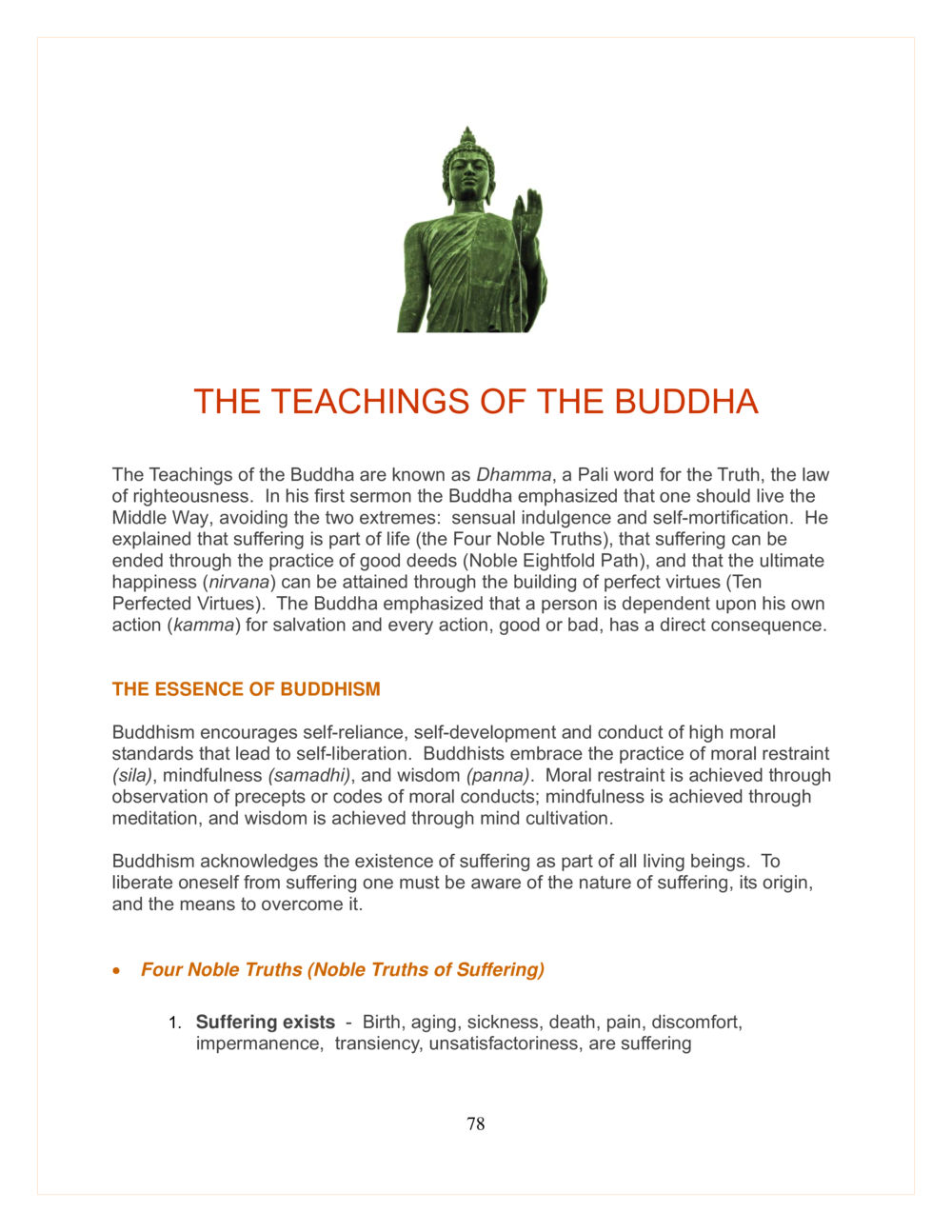 The Teachings of the Buddha DMC Translor’s handbook หน้า 78
