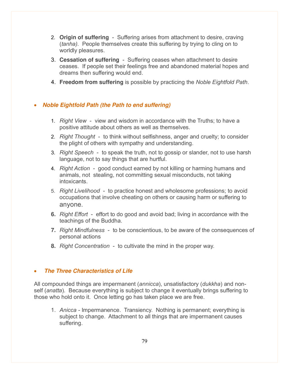 Understanding Suffering and the Noble Eightfold Path DMC Translor’s handbook หน้า 79
