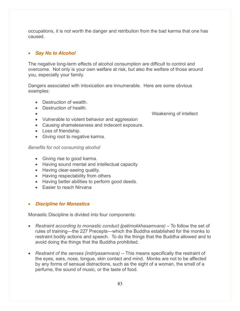 Say No to Alcohol DMC Translor’s handbook หน้า 83